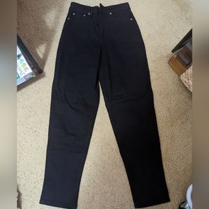 H&M High-waisted Black Ankle Mom Jeans